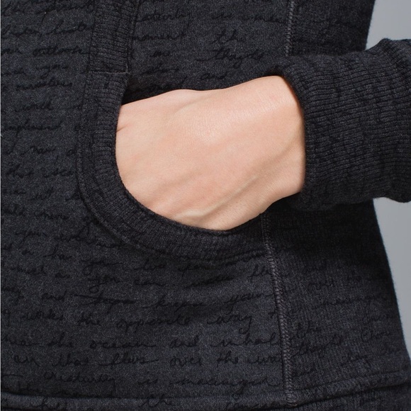 Lululemon Scuba Hoodie Manifesto Script Ghost Black - Picture 14 of 16